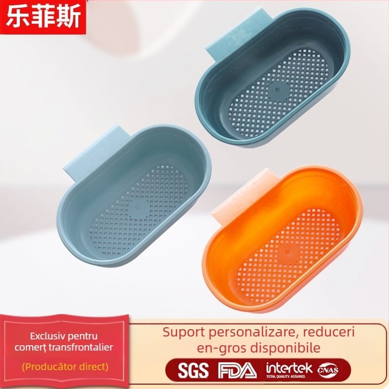 Coș de drenaj din pai de grâu pentru chiuveta bucătărie, coș suspendat pentru spălarea și depozitarea fructelor și legumelor, design modern și simplu, personalizare disponibilă