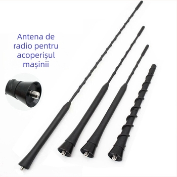 Antena radio auto, montaj filetat, AM/FM, compatibilă cu majoritatea modelelor, durată de viață 200