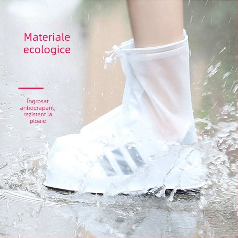 Ghete de ploaie unisex, impermeabile, antiderapante, groase și rezistente la uzură, înalte, PVC/Silicone