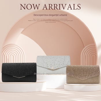 Geantă clutch Shengqing – material împletit, stil Clamshell, formă orizontală pătrată, închidere cu capac, căptușeală din poliester, pentru uz zilnic, toamnă 2023