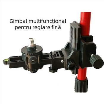 Pan-tilt multifuncțional cu tijă telescopică, bază infraroasă și braț rotativ la 360° pentru ridicare