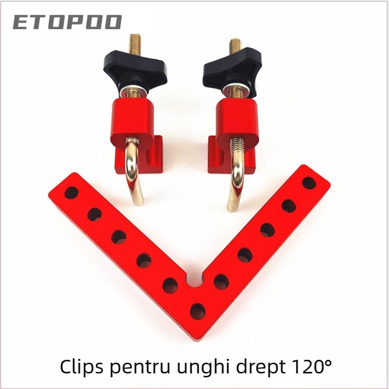 Riglă unghiulară pentru tâmplă cu bloc de poziționare, aliaj de aluminiu, interval de 140 mm, precizie 1 mm