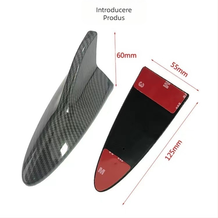 Antena auto universală în formă de aripă de rechin, ABS, montare pe acoperiș, marca HEDLF, model HD-5420, compatibilă cu modelul universal