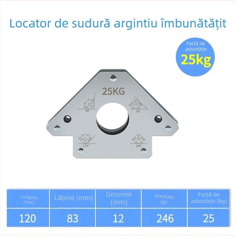 Poziționer de sudură cu magnet Onkel.J (pentru poziționare în sudură, diametru standard 168, material Locator 168, seria 168)