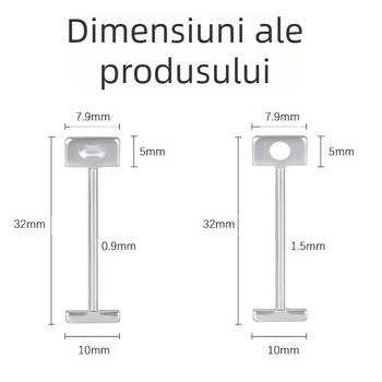 Sistem de nivelare a plăcilor cu ac de oțel înlocuibil, știft T și clips reutilizabil
