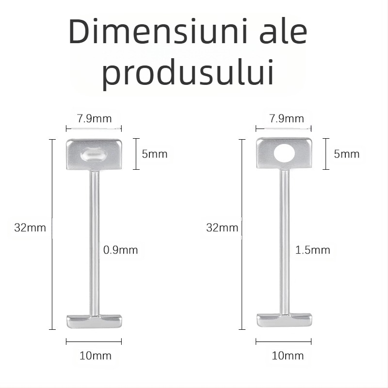 Sistem de nivelare a plăcilor cu ac de oțel înlocuibil, știft T și clips reutilizabil