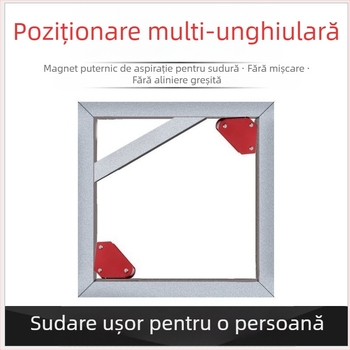 Mini localizator magnetic pentru sudură, set de 4 piese, cu unghi fix magnetic, forță de tracțiune 9 lb, Yili Hardware