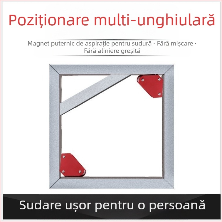 Mini localizator magnetic pentru sudură, set de 4 piese, cu unghi fix magnetic, forță de tracțiune 9 lb, Yili Hardware