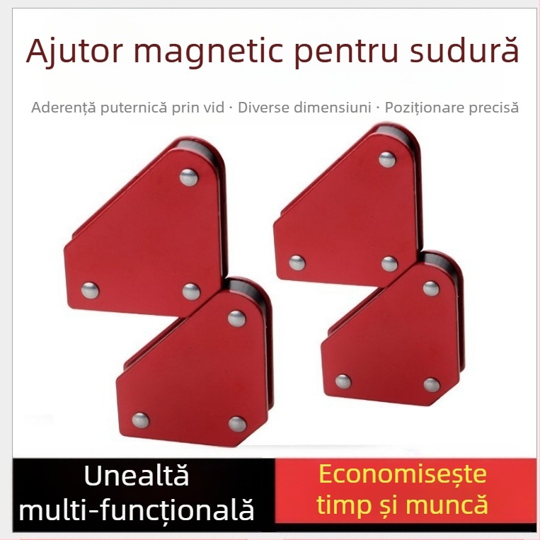 Mini localizator magnetic pentru sudură, set de 4 piese, cu unghi fix magnetic, forță de tracțiune 9 lb, Yili Hardware
