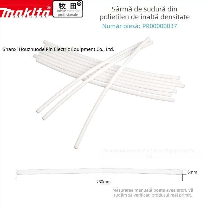 Makita tijă de sudură din plastic ABS terpolimer pentru bara de protecție auto, cu pistol cu aer cald, model PR00000036