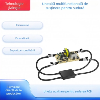 Clește verticale cu prindere rapidă pentru sudură, clemă PCB cu patru fălci și braț flexibil universal, 0,4 kg