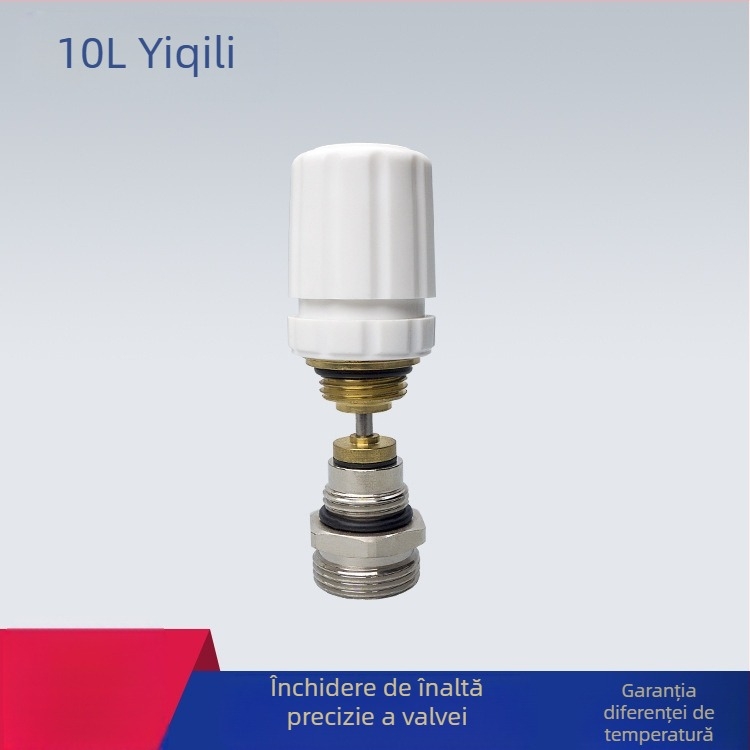 Supapă distribuție apă pentru încălzire prin pardoseală – nucleu supapă cu închidere, acționare cu arc, model 1QL-803, cupru, conectare filet, 95°C temperatură de lucru, diametru ramificație G1/2xG3/4