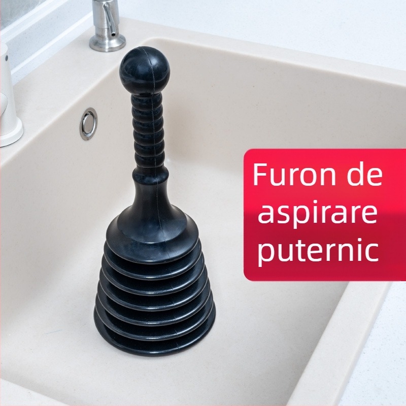 Deblocator PVC pentru țevi – uz casnic, marca Square Horse; potrivit pentru bucătărie, toaletă, chiuvetă, cadă și canalizare de podea