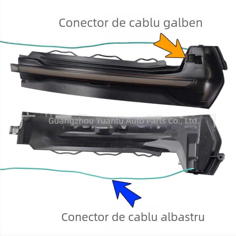 Audi A3 8V (2013-2020) Luminile de semnalizare pentru oglinda retrovizoare — ABS, 12V, 5W, Model 8V0 949 101/102, iluminare duală (galben cu nuanțe albastre și albe)