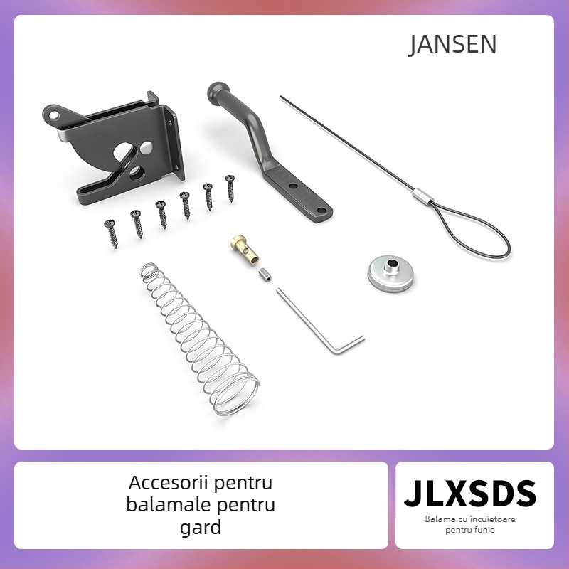 Zăvor pentru gard cu coardă, tip A, model Small lock with rope, material: oțel-carbon, tratament de suprafață: vopsea din plastic, marca Simpson