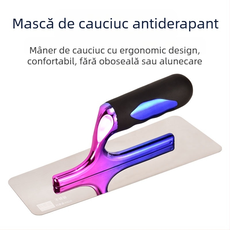 Kehaixin Spatulă de chit cu colț rotunjit – Oțel inoxidabil, model Putty Scraper, pentru vopsele artistice și lut diatomic