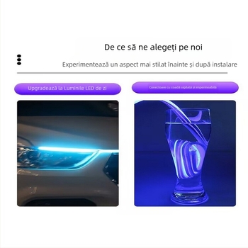 Bandă LED pentru grila mașinii, cu scanare dinamică, universală, 12V, 10W