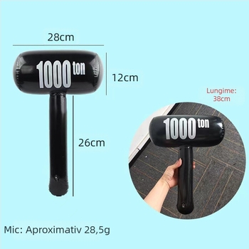 Ciocan gonflabil pentru copii, material PVC, jucărie din plastic, potrivit pentru copii 4–6 ani, ambalaj Opp bag