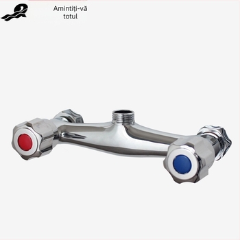 Amestecător în perete cu control dublu pentru apă caldă și rece, cu corp din cupru, instalare ascunsă — Model QJD-XBD; presiune de lucru 0,6 MPa; temperatura apei calde până la 90°C.