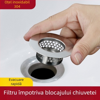Rongfeng MPGLW-06 304 oțel inoxidabil, filtru pentru drenaj chiuvetă, tip drop-down, filtrare