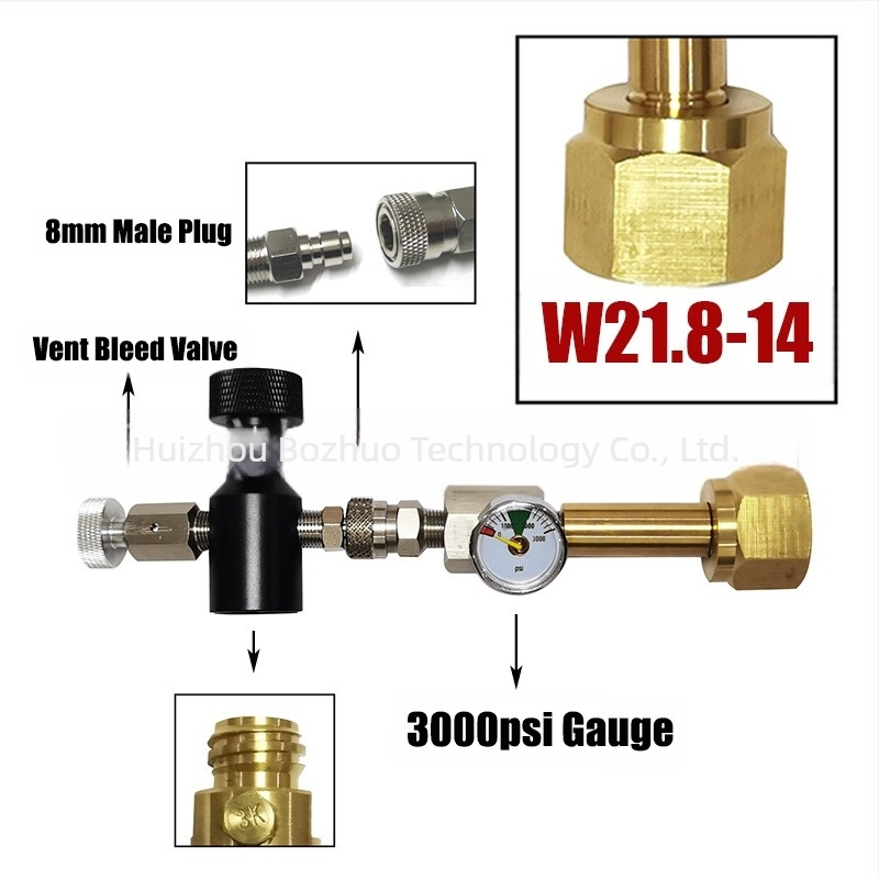 Adaptor Sodastream CO2 cu filet intern — aliaj de aluminiu + cupru, conectare la cilindru CO2