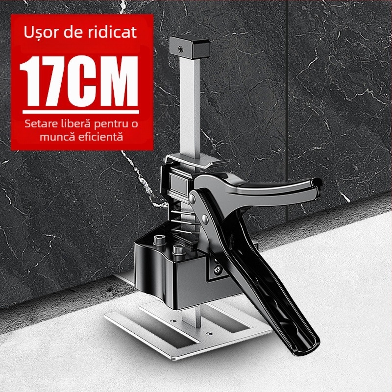 Voyage: Două seturi de poziționeri din oțel complet pentru reglarea înălțimii plăcilor ceramice de perete