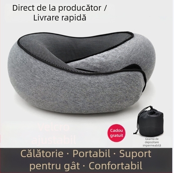 Perne de călătorie din spumă cu memorie, formă U, susținere a gâtului, potrivit adulților