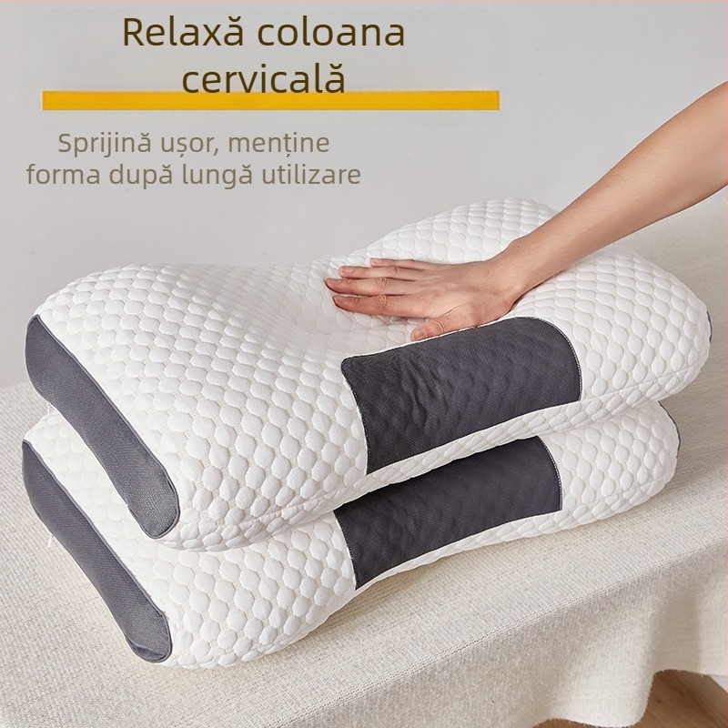 Perna Spa pentru masaj, sprijin cervical anti-deformare, husă respirabilă antibacteriană, formă pătrată, umplutură velur cu pene