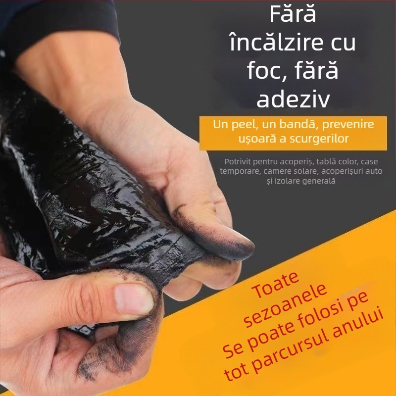 Material de hidroizolație pentru acoperiș și reparații ale scurgerilor, rulă izolatoare autoadezivă pe bază de SBS; cauciuc și plastic; formă stratificată; suprafață concavă și convexă; marcă Southern Star; rezistent la umezeală.