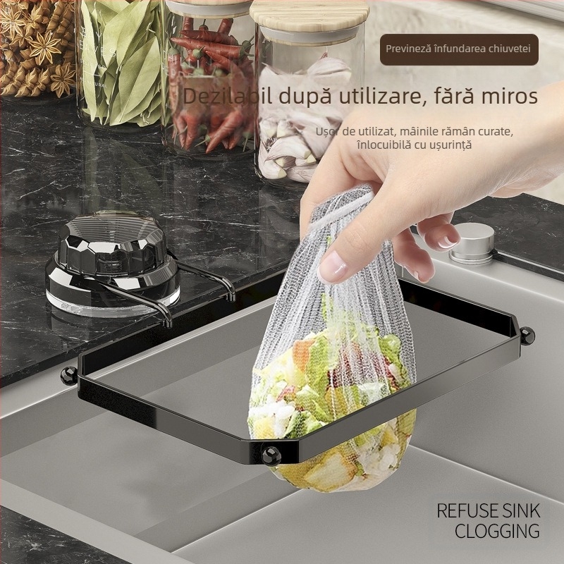 Filtru pentru chiuveta cu ventuză pentru resturi — construcție metal-plastic, Dalin, 300 bucăți în cutie, stil lux ușor