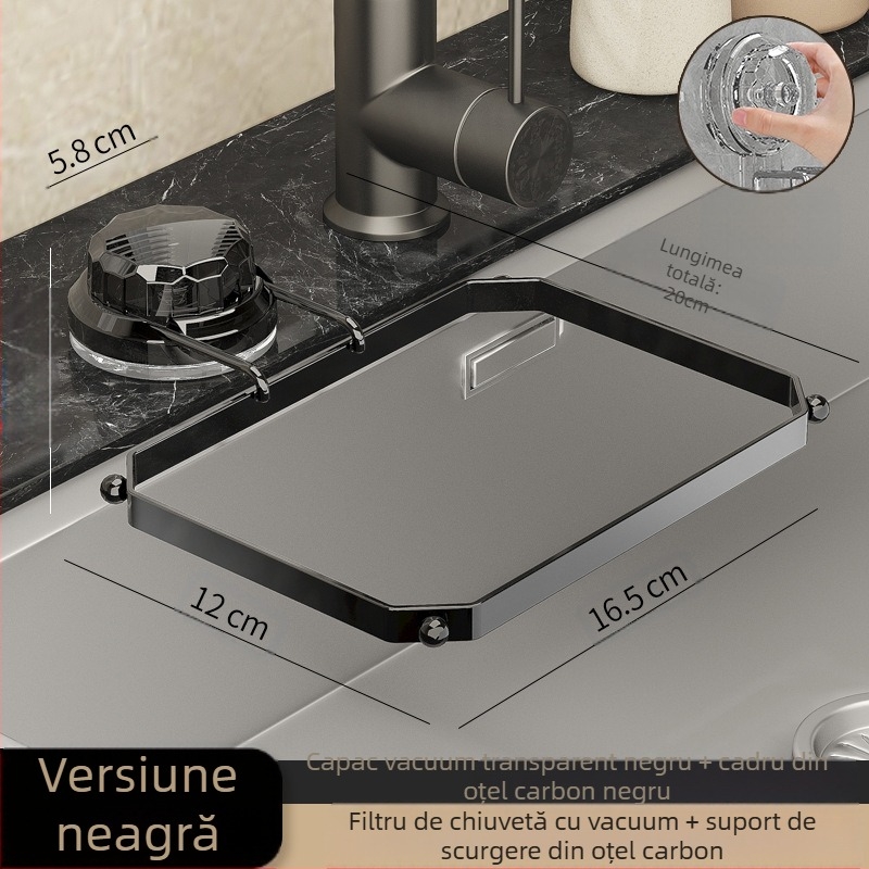 Filtru pentru chiuveta cu ventuză pentru resturi — construcție metal-plastic, Dalin, 300 bucăți în cutie, stil lux ușor