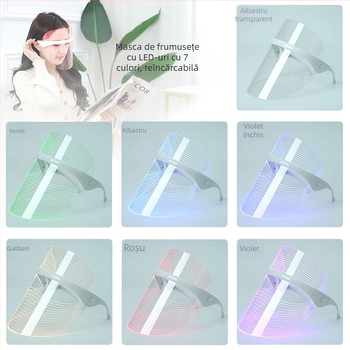 Mască de frumusețe cu terapie cu lumină fotonică pentru uz casnic, încărcare USB, 3 niveluri, rejuvenare a pielii și iluminare