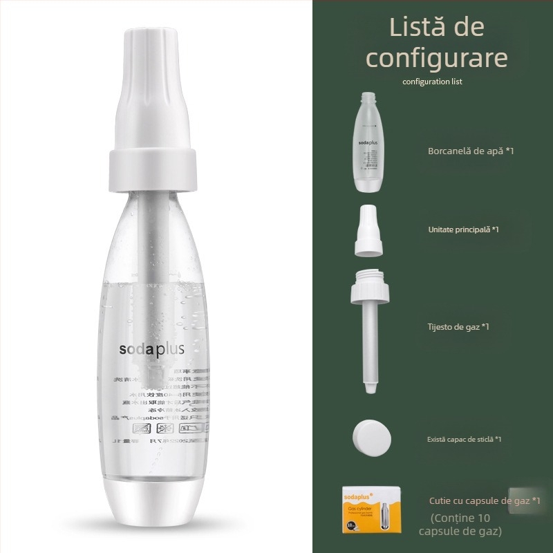 Mașină de sifonat băuturi, model qsj001, pentru uz casnic, capacitate 1000 ml, control cu buton, pompă rotativă