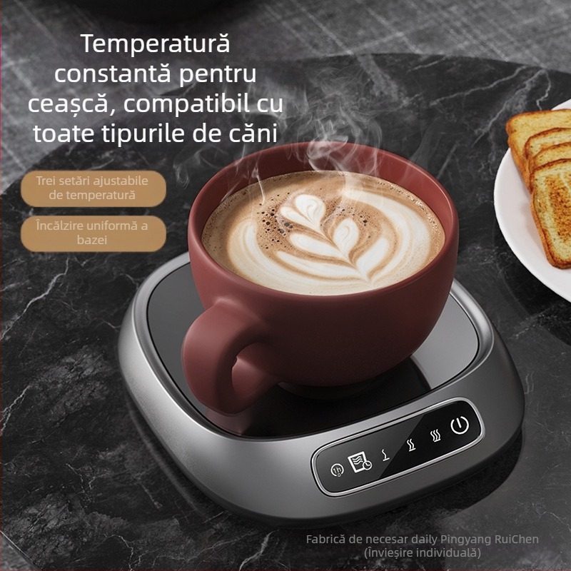 Suport încălzit pentru ceașcă, alimentare USB, control tactil, carcasă din plastic, pentru uz casnic/birou