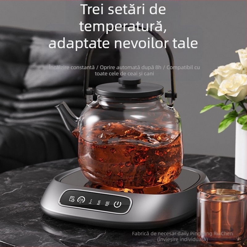 Suport încălzit pentru ceașcă, alimentare USB, control tactil, carcasă din plastic, pentru uz casnic/birou