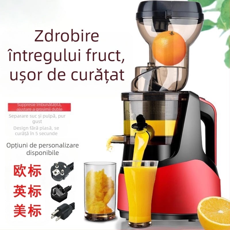 Storcător de fructe și legume cu separare a pulpei, capacitate 1000 ml, producție maximă de suc 1501 ml+, viteză maximă 12000 rpm, corp din ABS, recipient pentru pulpă 0.5–1 L