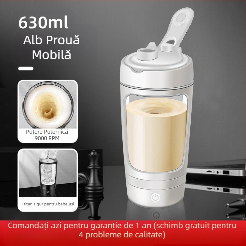 Cupa electrică de amestecare din Tritan, amestecare automată, pentru shake proteic, cu siglă gravată