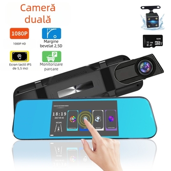 Camera auto cu înregistrare duală față-spate, 1080p, monitorizare parcare, vedere de noapte, înregistrare în buclă
