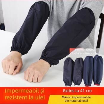 Manșon protector din pânză impermeabil, prelungit și mai lat; rezistent la ulei, la acizi slabi și la baze; ușor de curățat.