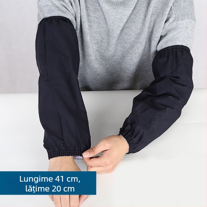Manșon protector din pânză impermeabil, prelungit și mai lat; rezistent la ulei, la acizi slabi și la baze; ușor de curățat.