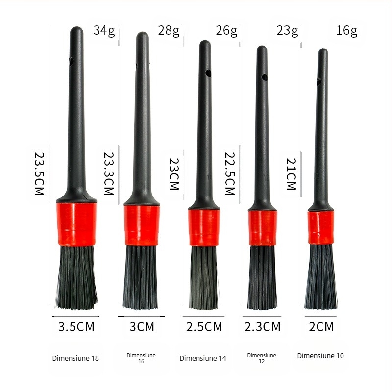 Set de 5 periute pentru spălarea mașinii – material PP, Magic Star, pentru prizele de aer, butucii roților și spațiile din motor