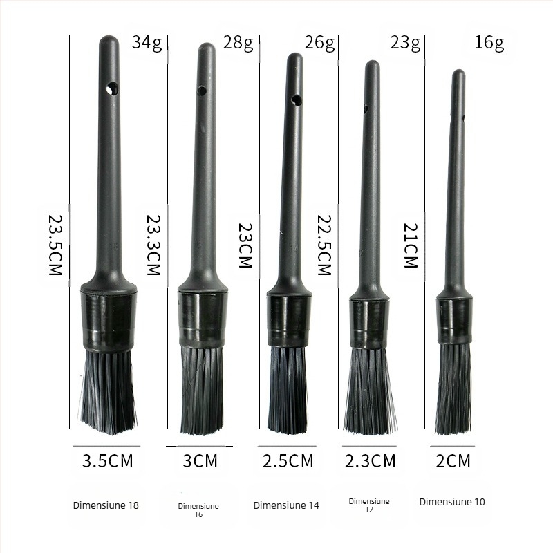 Set de 5 periute pentru spălarea mașinii – material PP, Magic Star, pentru prizele de aer, butucii roților și spațiile din motor