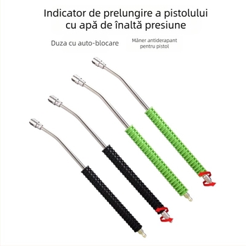 Pistol de spălat cu presiune înaltă pentru mașini, cap de duză din oțel inoxidabil 304 și mâner din plastic; pentru spălarea mașinilor; presiune 300; greutate 500 g