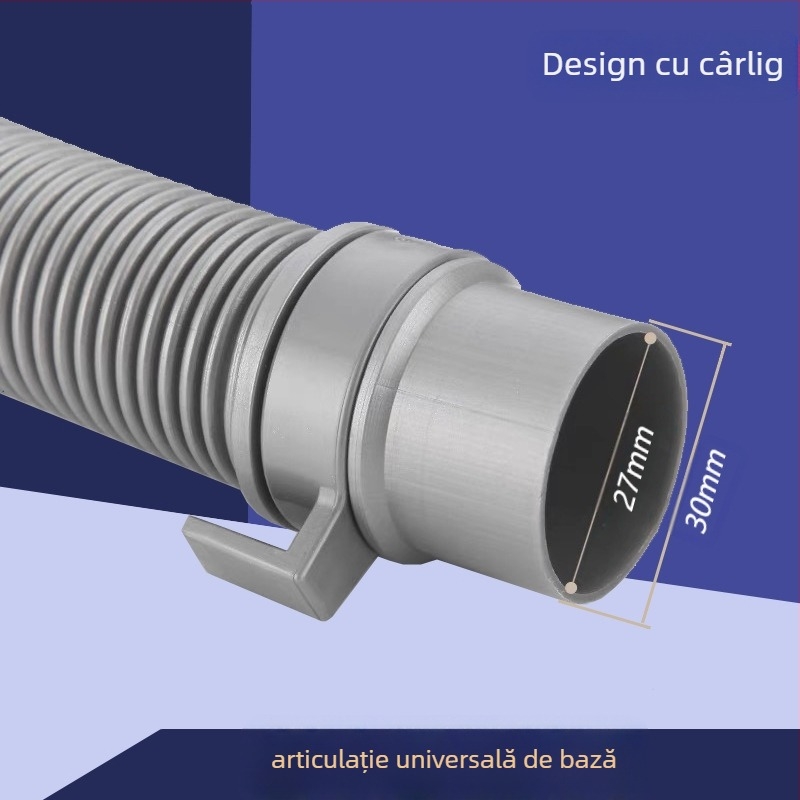 Țeavă de drenaj pentru mașina de spălat, cu capete duale, universală cu conexiuni multiple, din plastic