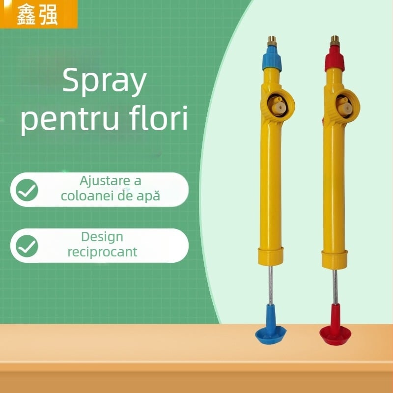 Stropitor | Acționare manuală cu aer, model cu tijă metalică cu cap din cupru, material PP, potrivit pentru arborele de ceai, legume, gazon, pomi fructiferi și gard viu de-a lungul drumului