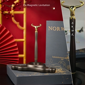 Pix levitativ – Ornament de birou, carcasă din aliaj de aluminiu, imprimare logo disponibilă, personalizabil, cadou de afaceri ideal