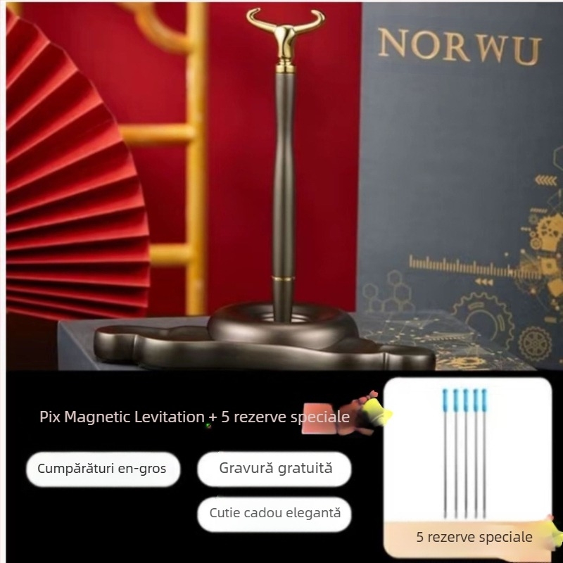 Pix levitativ – Ornament de birou, carcasă din aliaj de aluminiu, imprimare logo disponibilă, personalizabil, cadou de afaceri ideal