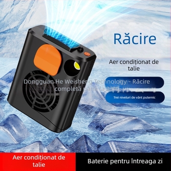 Ventilator fără lame pentru talie și gât, încărcare USB, baterie încorporată 4000–6000 mAh, 3 trepte de viteză, motor brushless, ventilator portabil pentru birou sau mână
