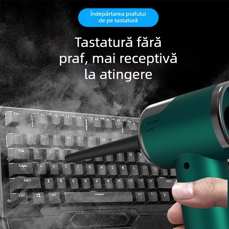 Aspirator portabil fără fir pentru mașină și casă, duză ciclonică, aspirație 2100–3000 Pa, putere 75W, autonomie 0–1 h, baterie încorporată 1600–2000 mAh