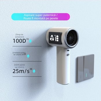 Aspirator auto fără fir cu afișaj digital, utilizare duală mașină-casă, portabil, 60W, 6000Pa, încărcabil